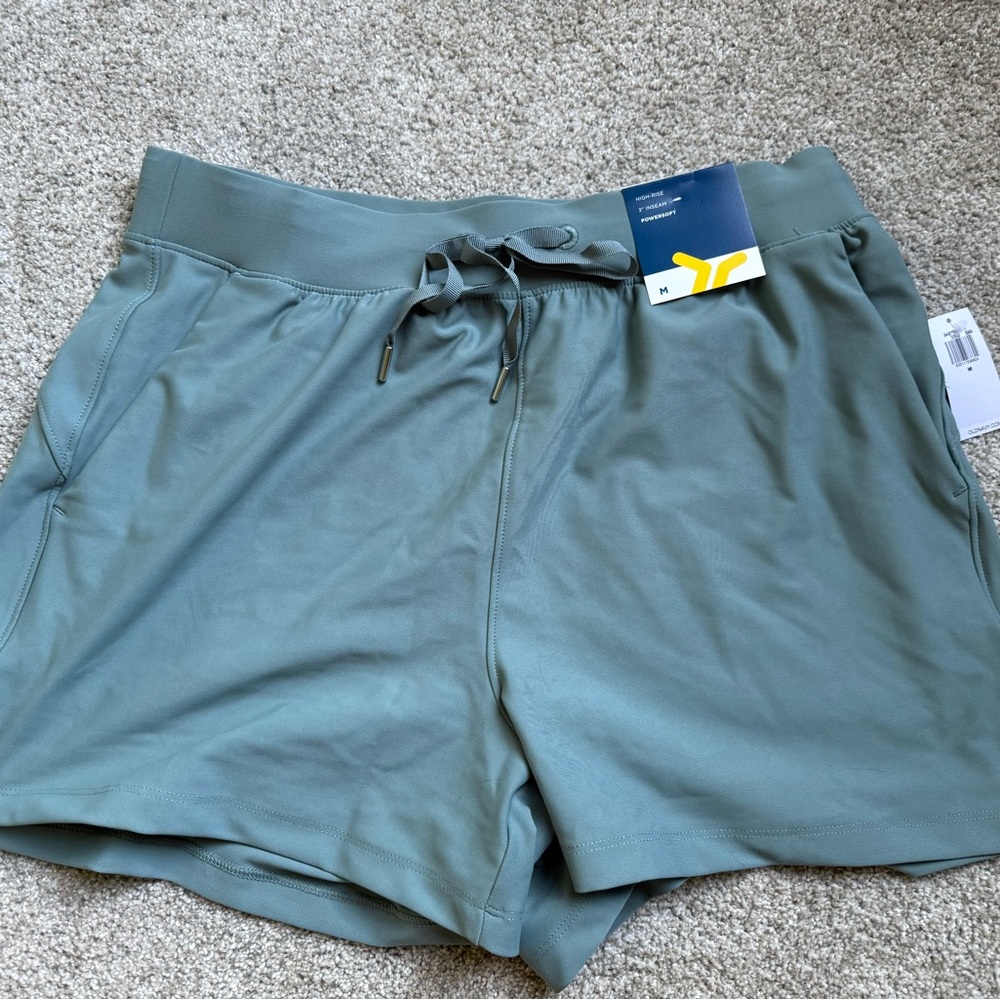 Old Navy Green Athletic Shorts with Elastic Waistband